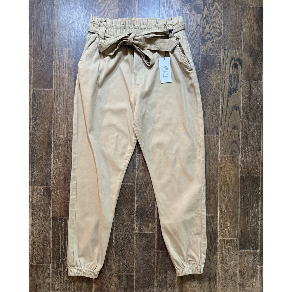 Streetwear Society Chambray Jogger‎ Pants Women's Size XL (28x26) Tan NWT